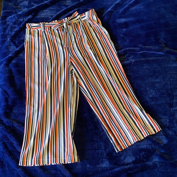 Pants - EST 1946. WIDE LEG CROP PANTS. VERTICAL STRIPES❤️